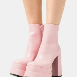 Call It Spring VEGAN TENACIOUS - Platform Ankle Boots - Light Pink