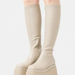 Call It Spring VEGAN SATURN - Platform Boots - Light Grey