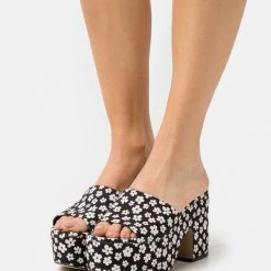 Call It Spring VALERRIA - Heeled Mules - Black/white