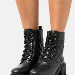 Call It Spring VEGAN PUFFED - Platform Ankle Boots - Black